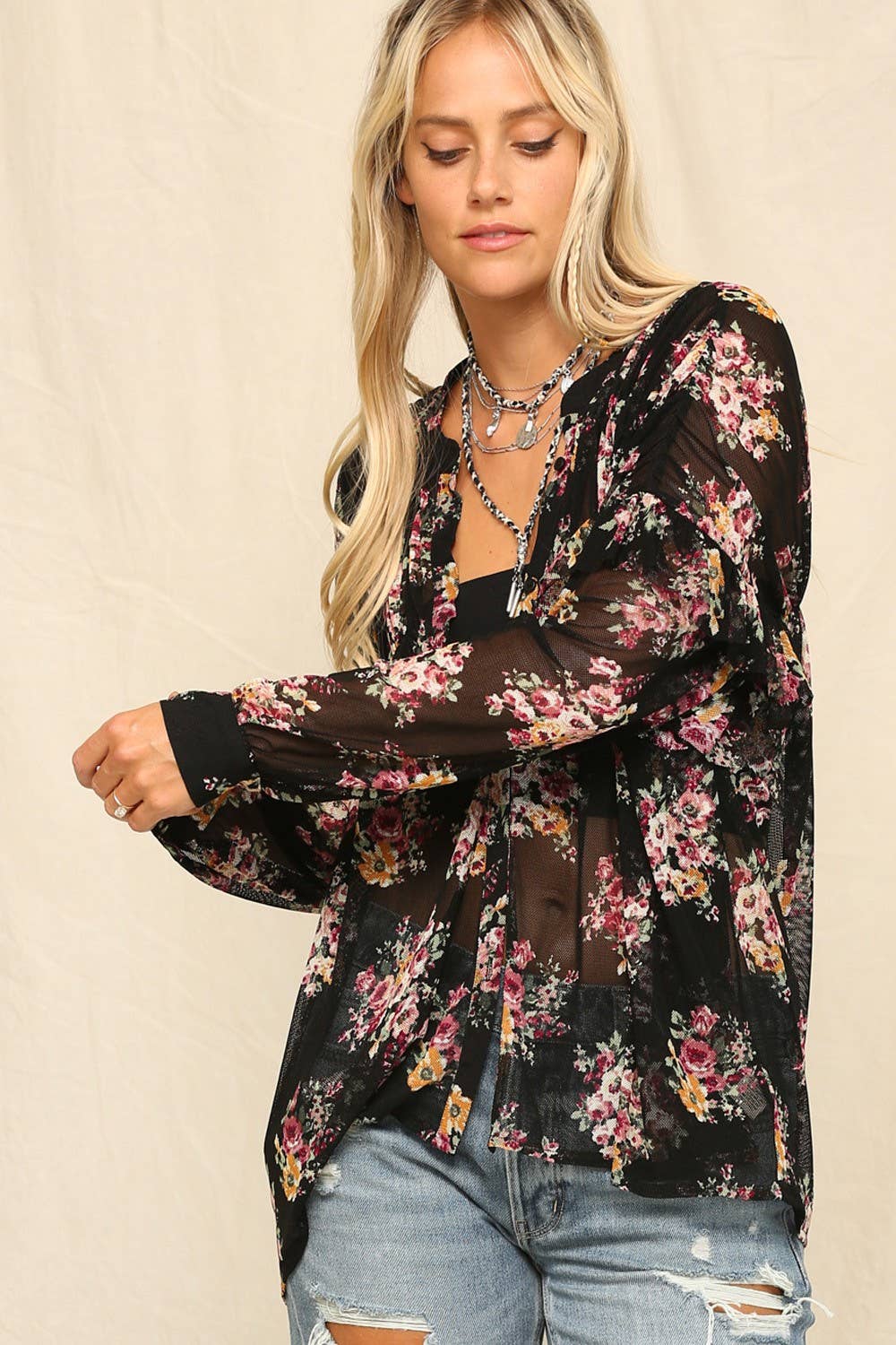 Button Front Design With Smock