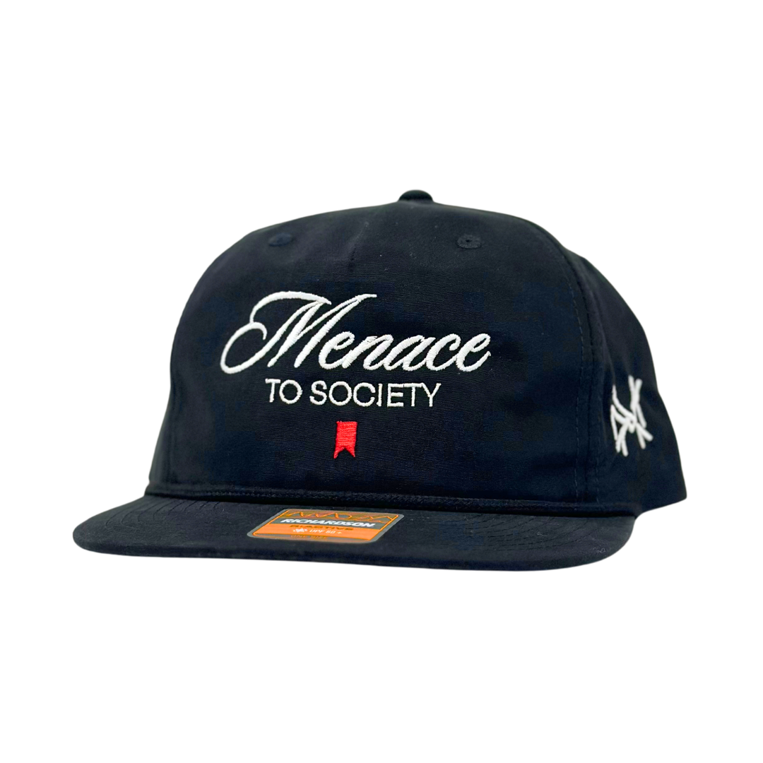 MHC Menace to Society Trucker Hat: White 6006 Yupoong