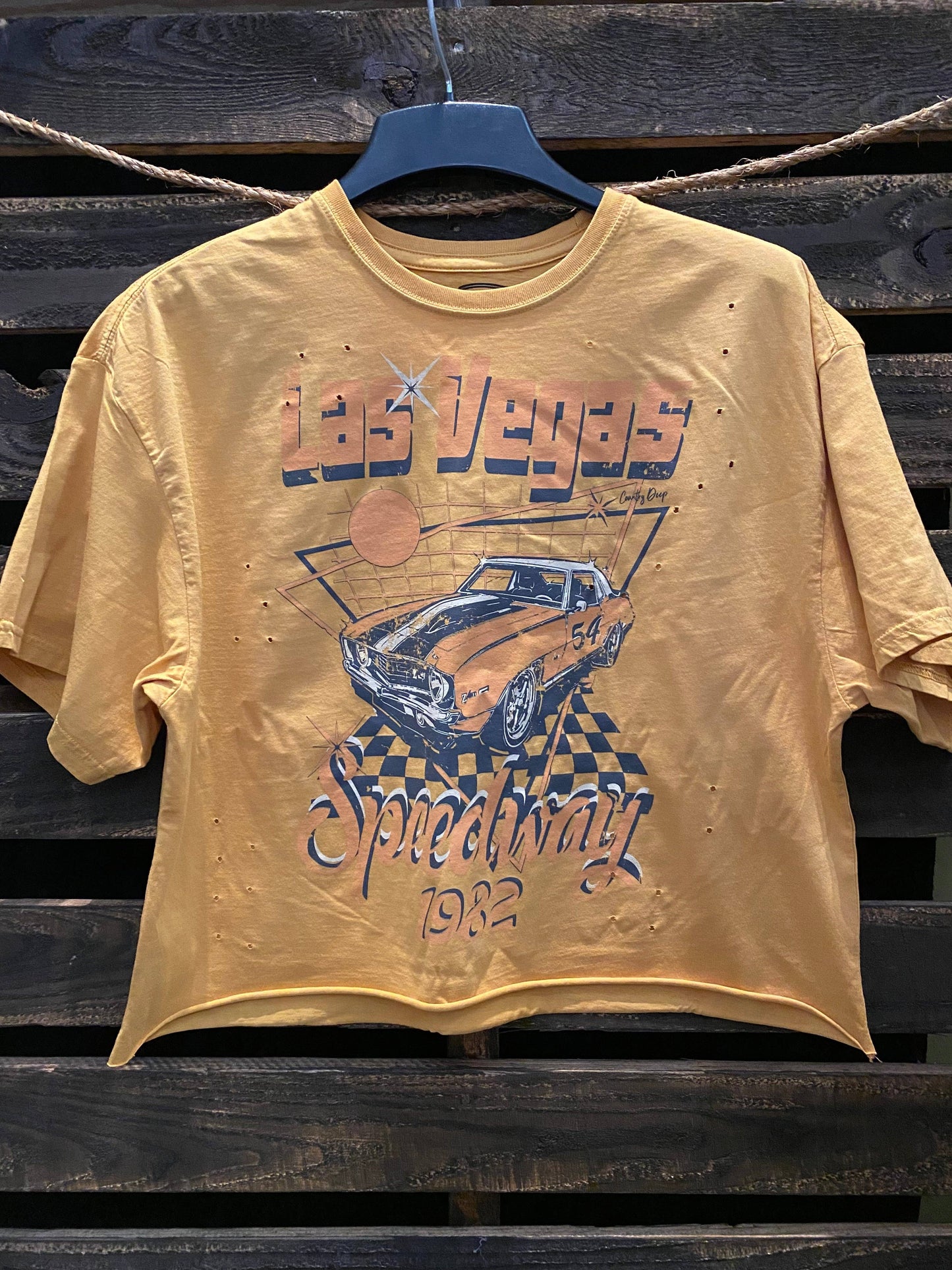 Las Vegas Speedway 1982 OVERSIZED cropped distressed