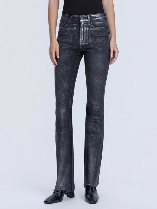 High Rise Metalic Black Bootcut
