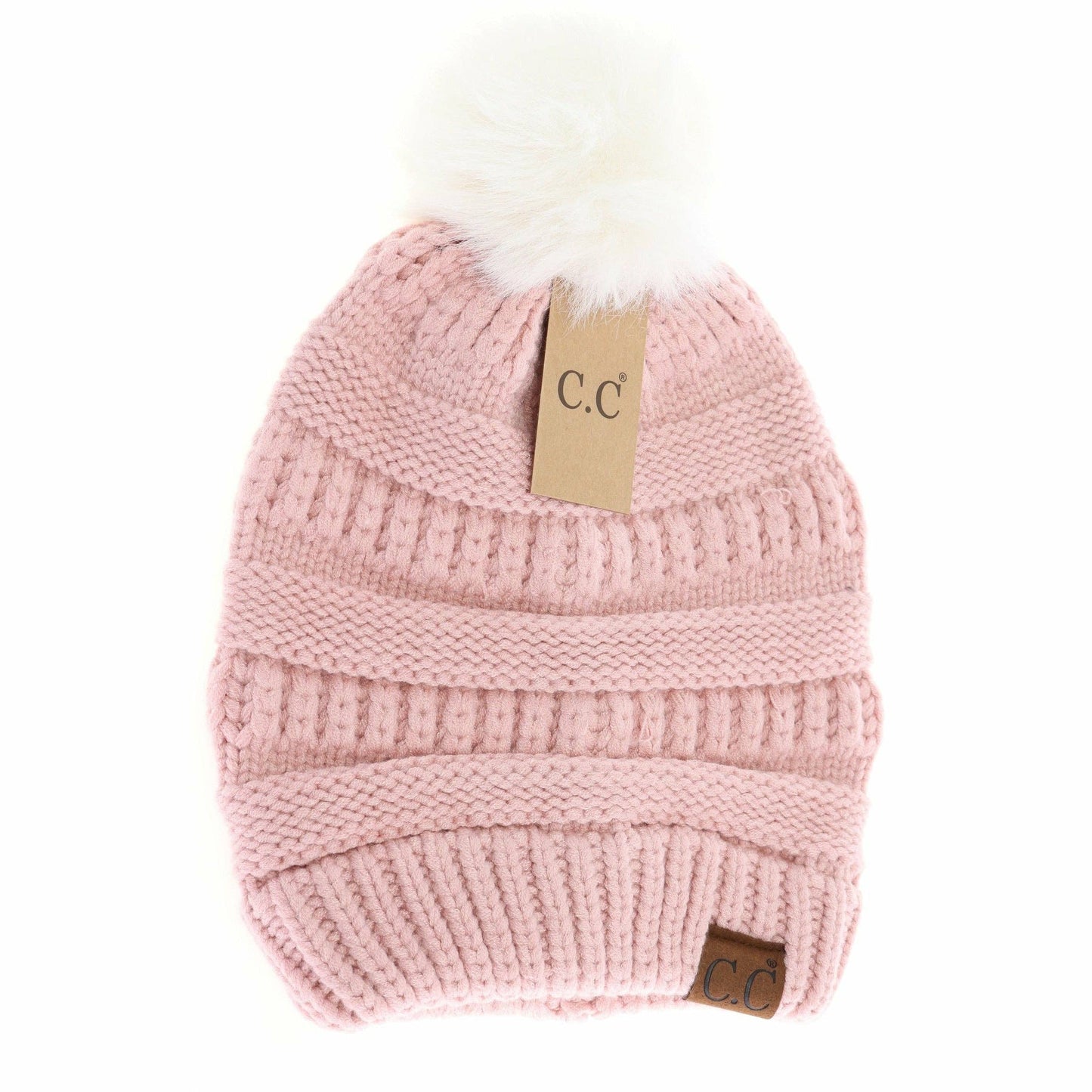 Super Soft Fur Pom C.C Beanie