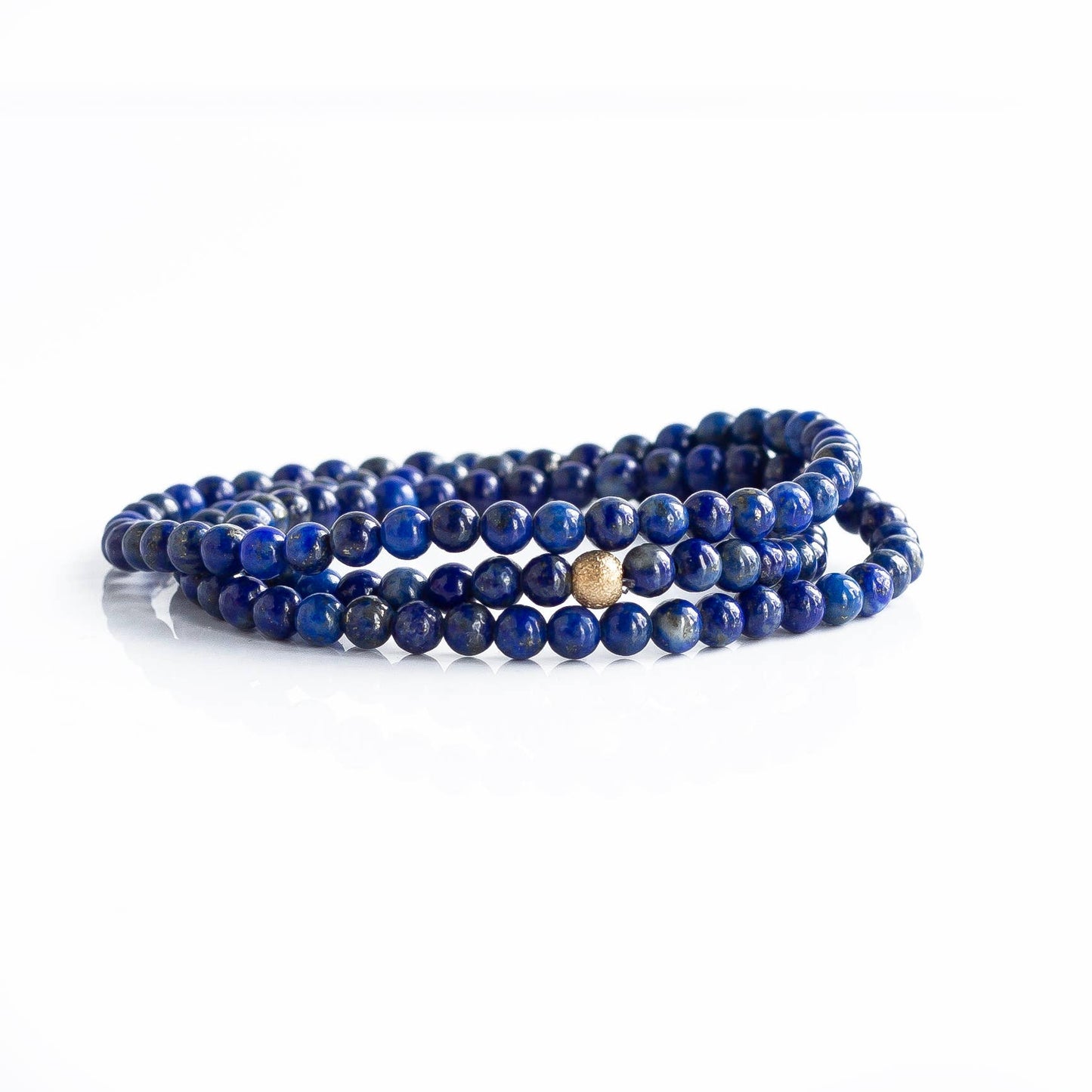 PACK-Gemstone Bracelets-4mm Wrap (24 Bracelets): Lapis Lazuli