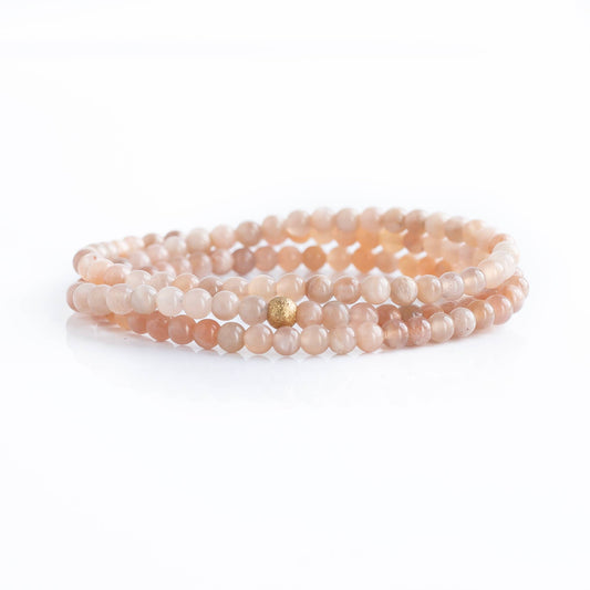 PACK-Gemstone Bracelets-4mm Wrap (24 Bracelets): Sunstone