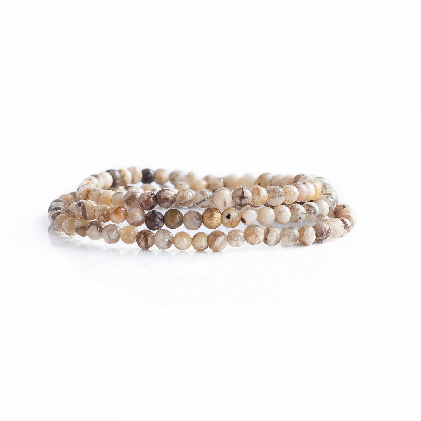 PACK-Gemstone Bracelets-4mm Wrap (24 Bracelets): Feldspar