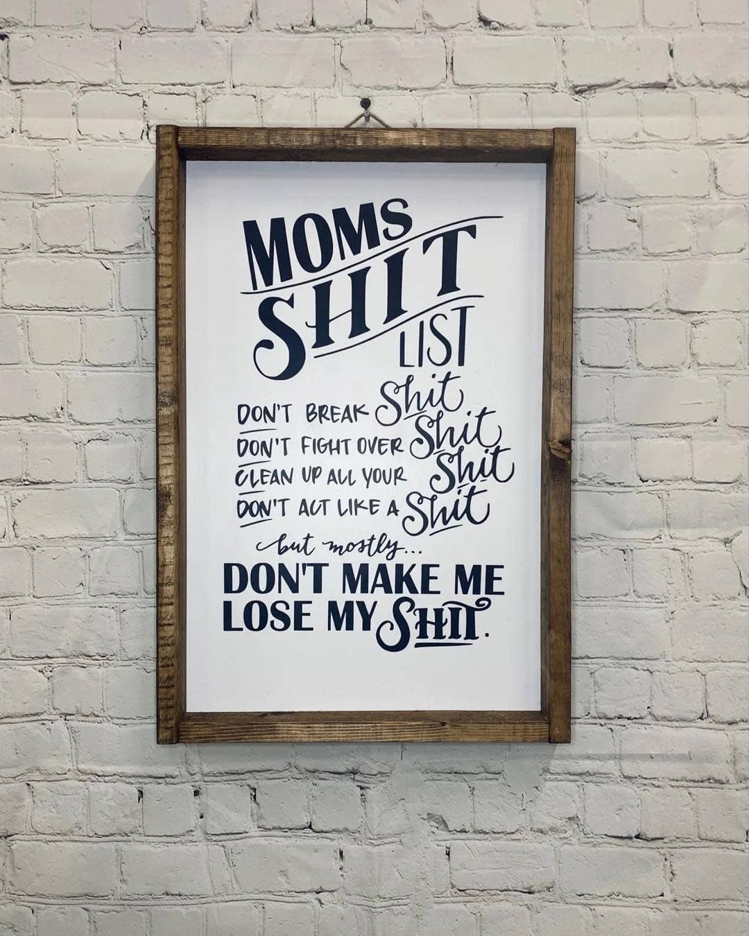 Mom's List Framed Print