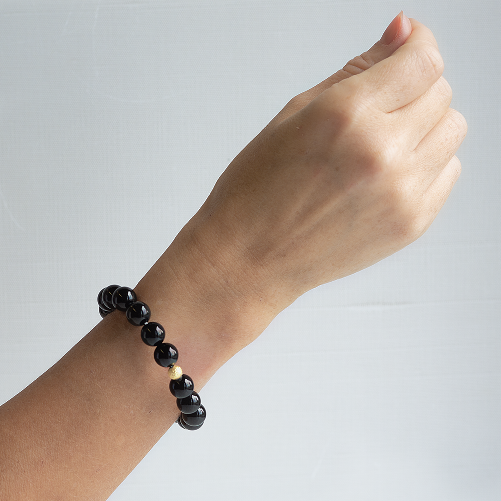 Black Agate Gemstone Stack