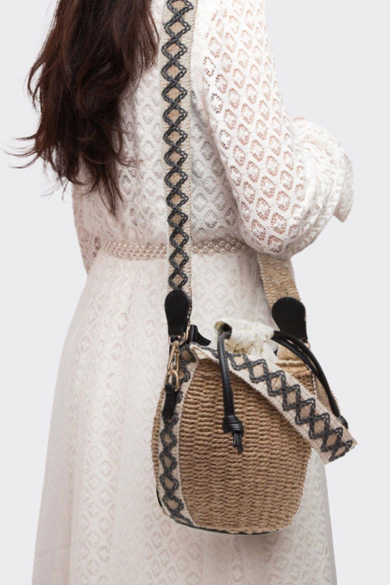 Shaina Rattan Bucket Bag