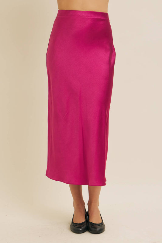 High Quality Thick Silky Satin Bias Cut Maxi Skirt