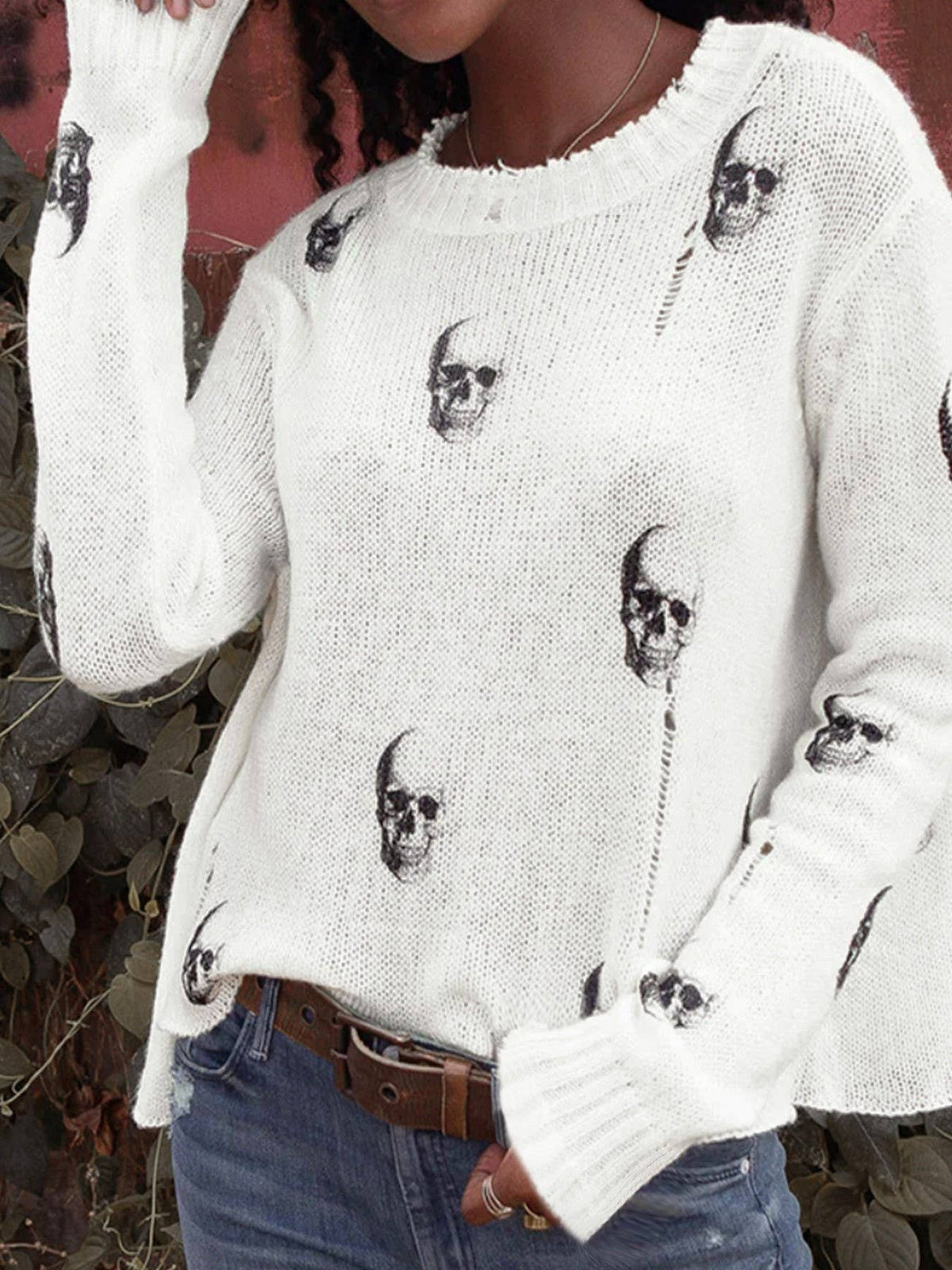 Skull Print Sweater