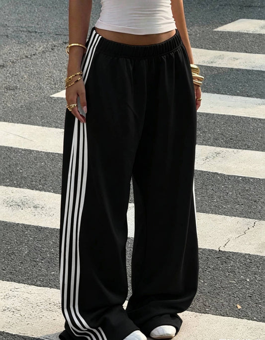 Stripe Baggy Track Pants