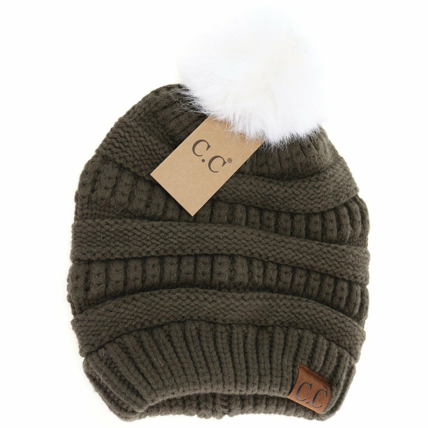 Super Soft Fur Pom C.C Beanie