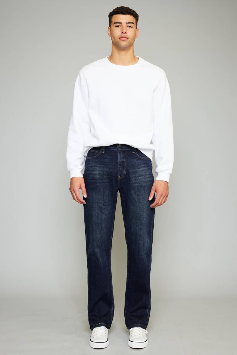 Mens Denim Jeans Dark Wash