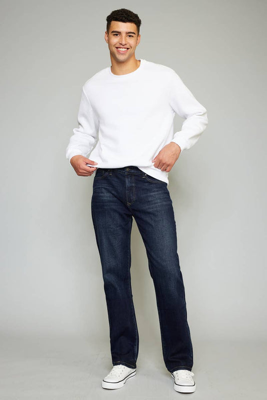 Mens Denim Jeans Dark Wash