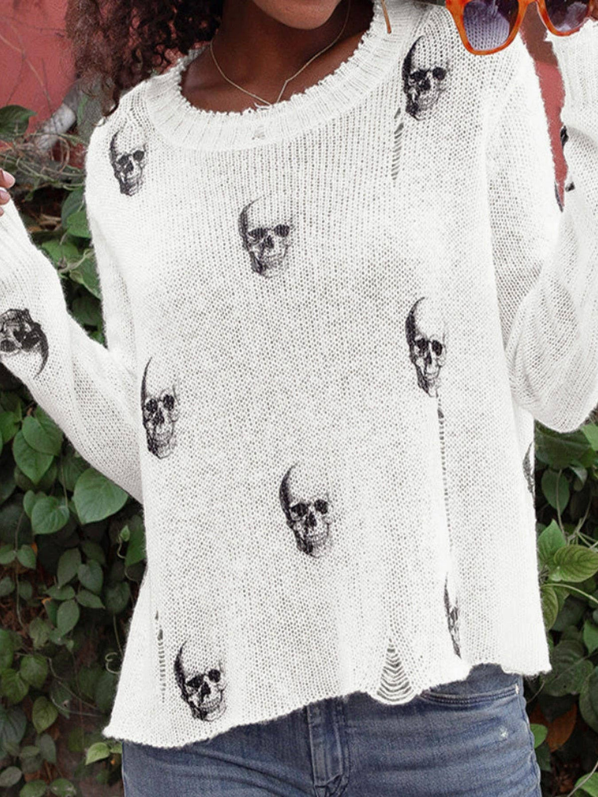 Skull Print Sweater